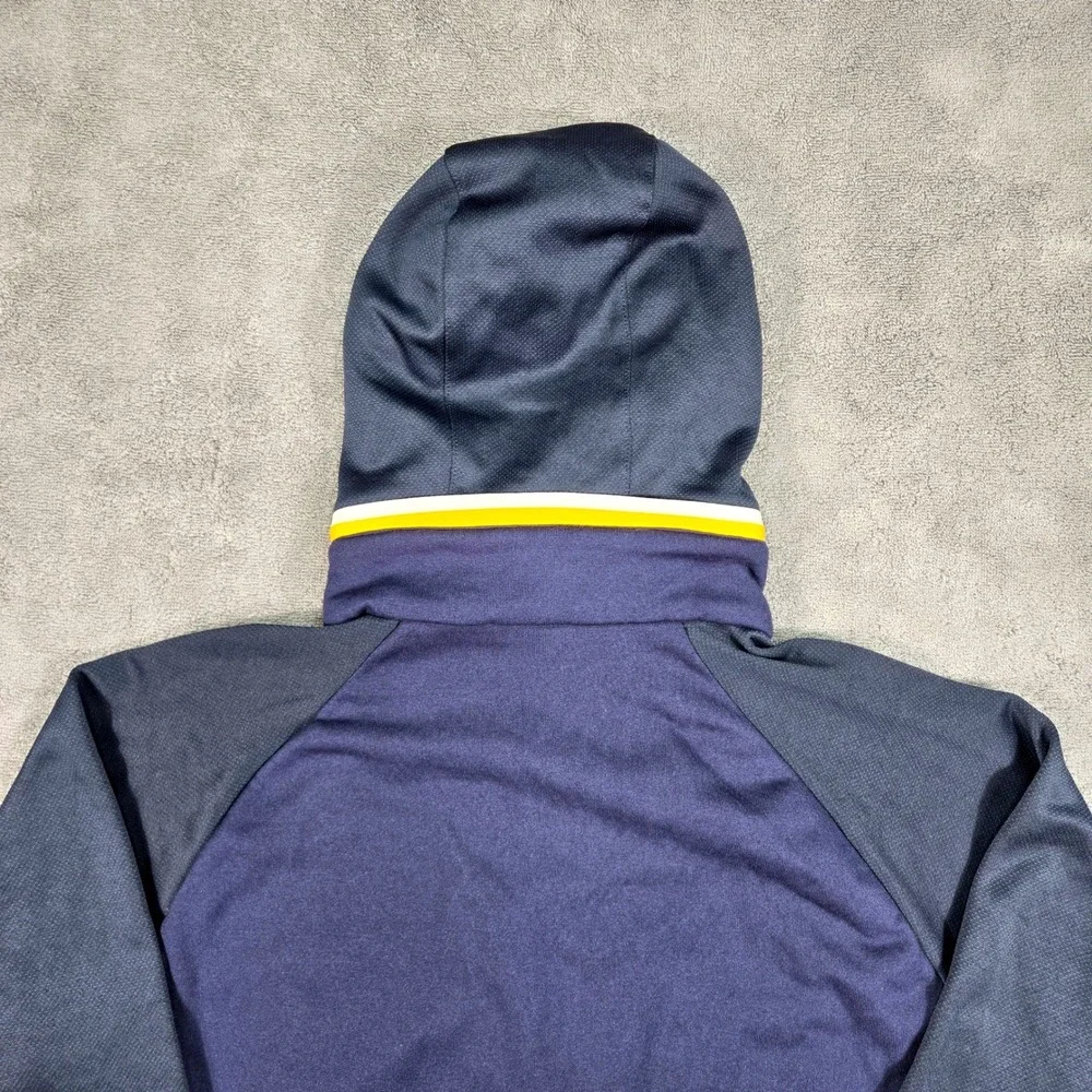 Adidas LA Galaxy Hoodie Mens Large Navy Blue Excellent Climawarm Quarter Zip MLS